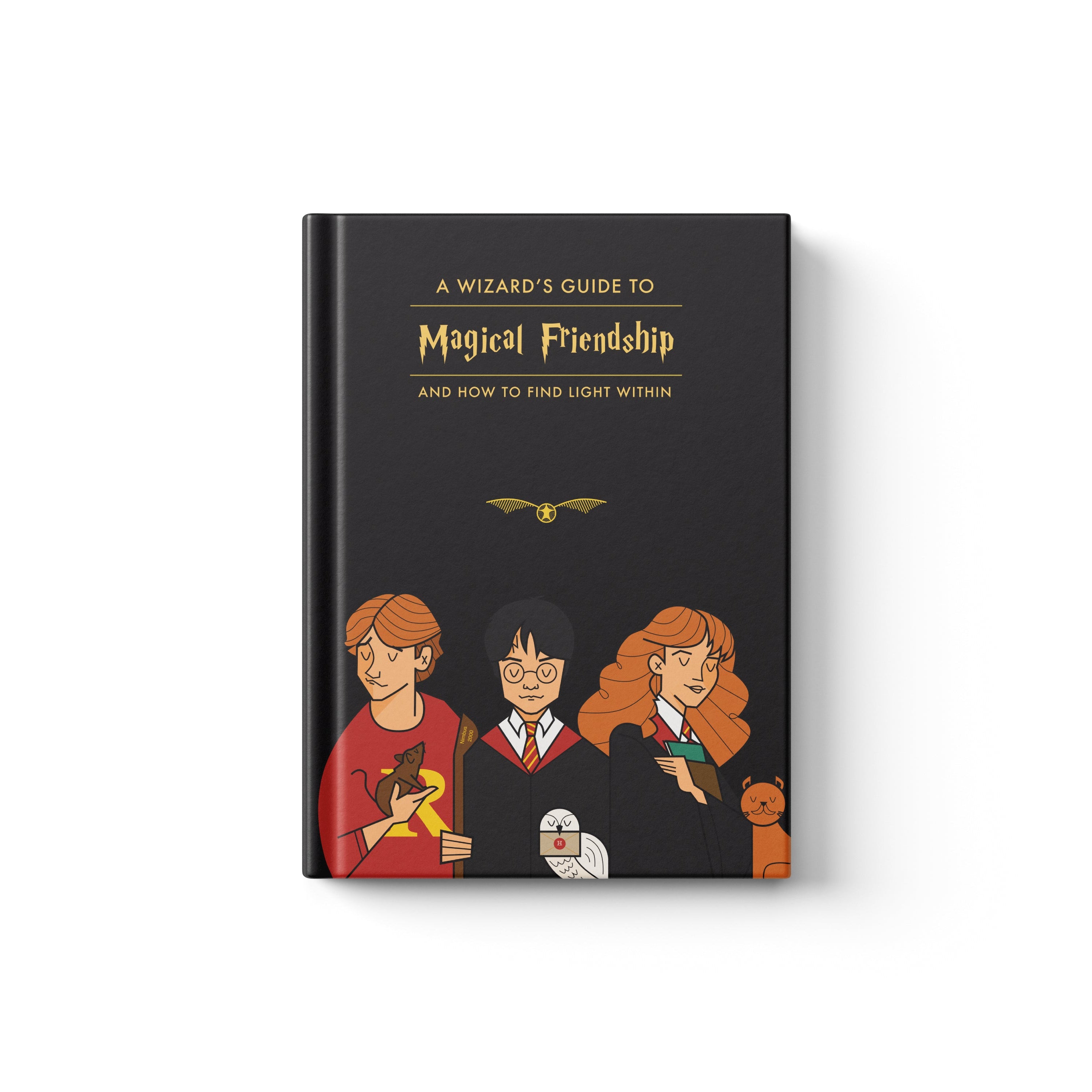 Harry Potter inspired notebook cover with magic and Hogwarts theme design