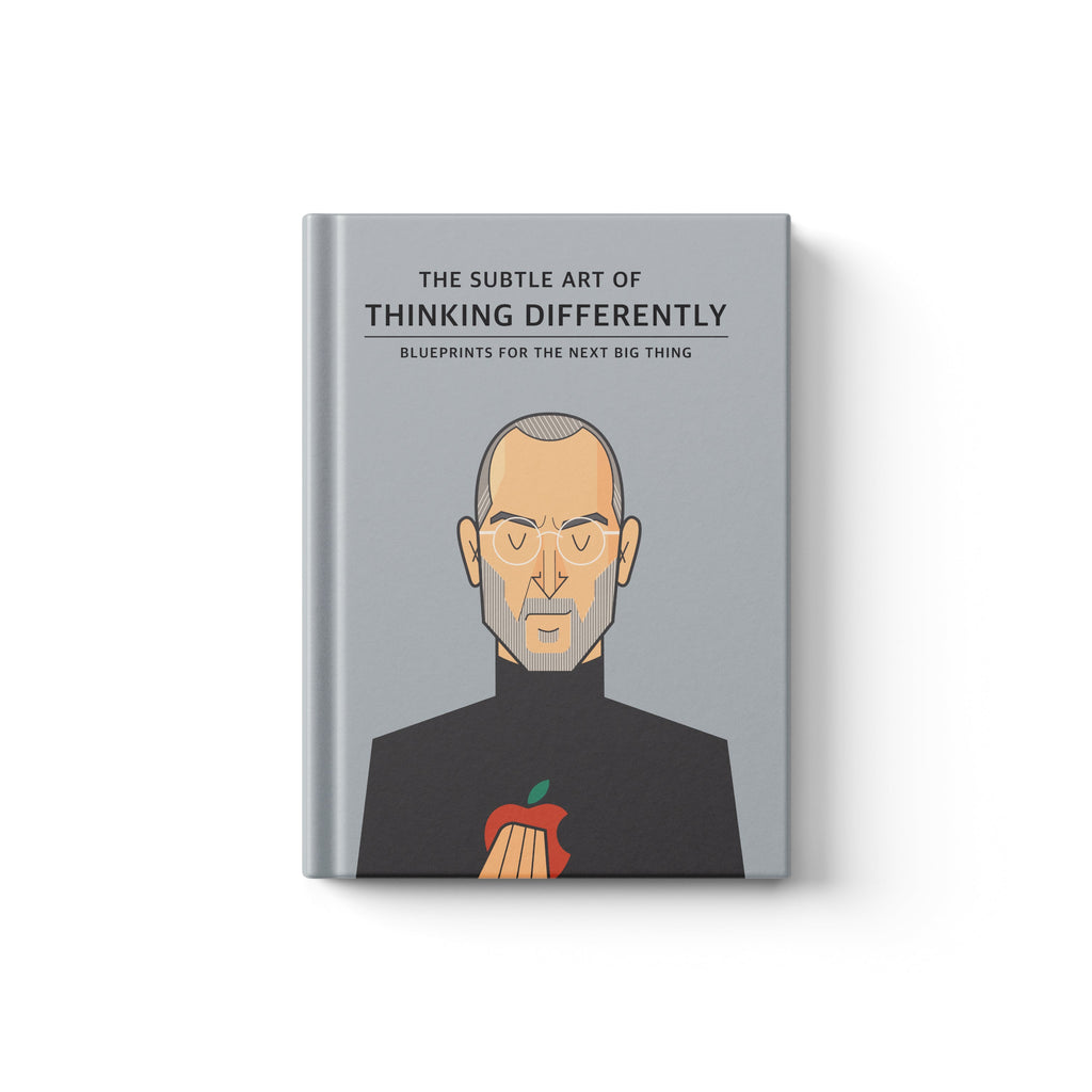 Minimalist Steve Jobs notebook with Think Different inspired cover