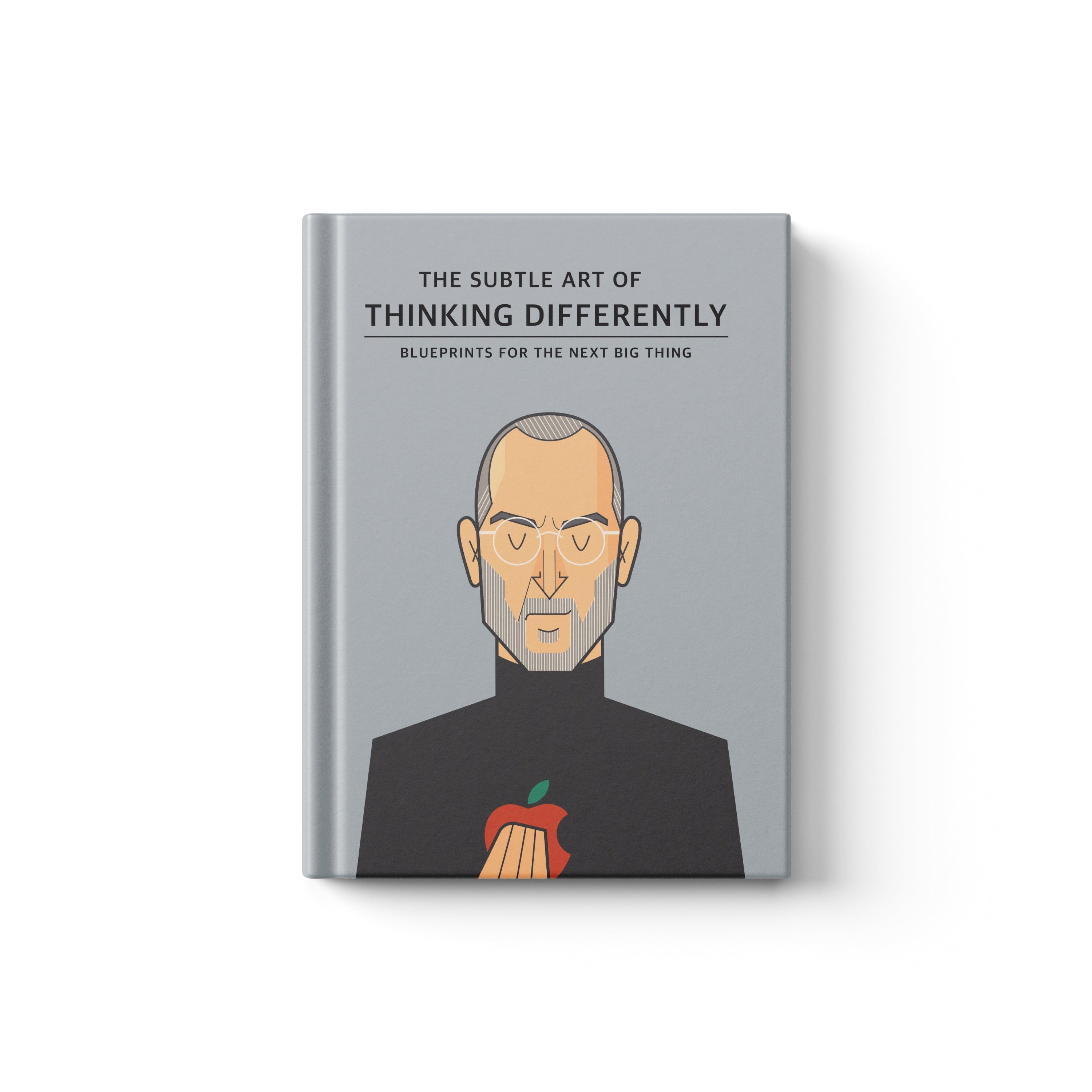 Minimalist Steve Jobs notebook with Think Different inspired cover