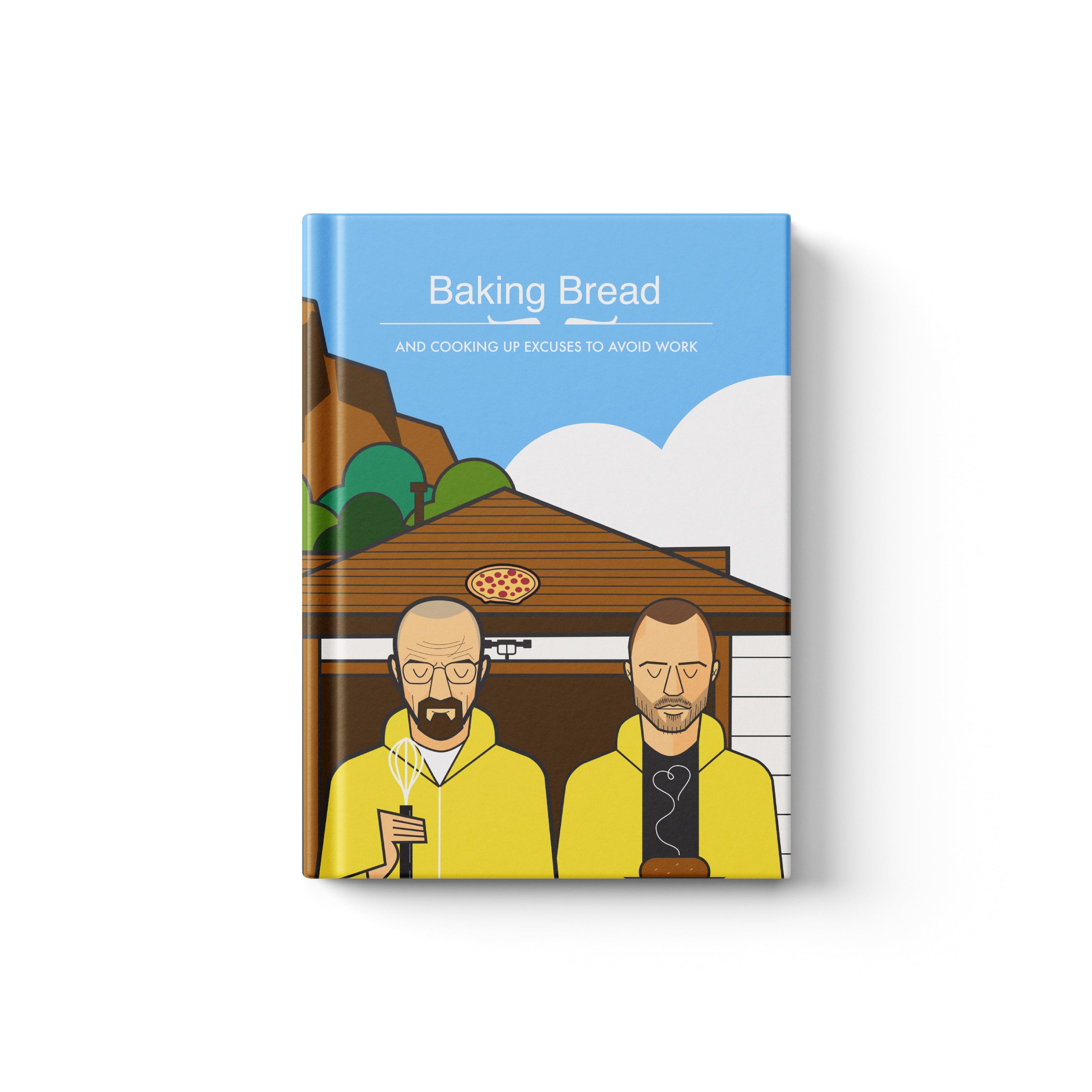 Breaking Bad parody notebook cover titled Baking Bread with Heisenberg design