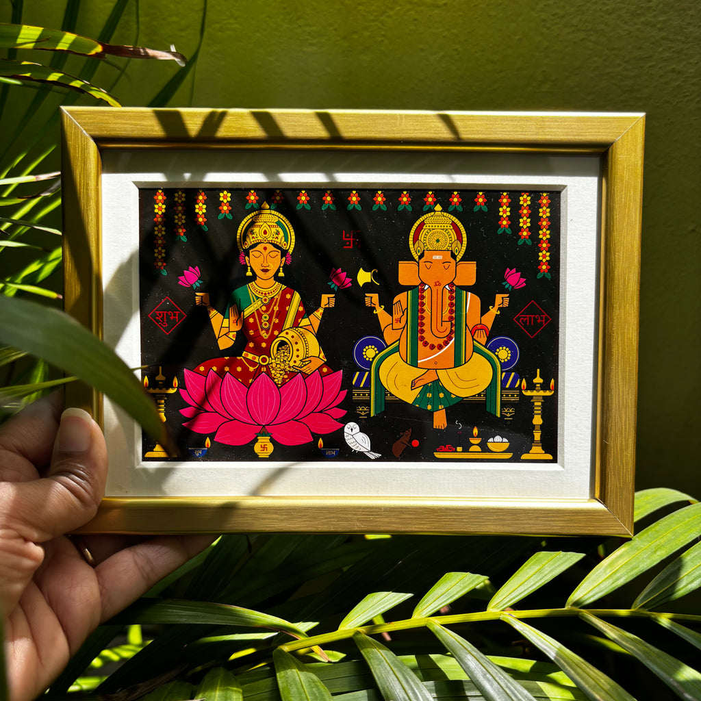 Lakshmi Ganesh Framed Art