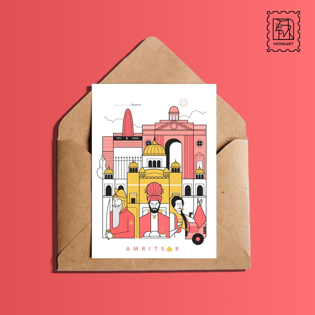 Postcard- Indian Cityscapes - monkart.co