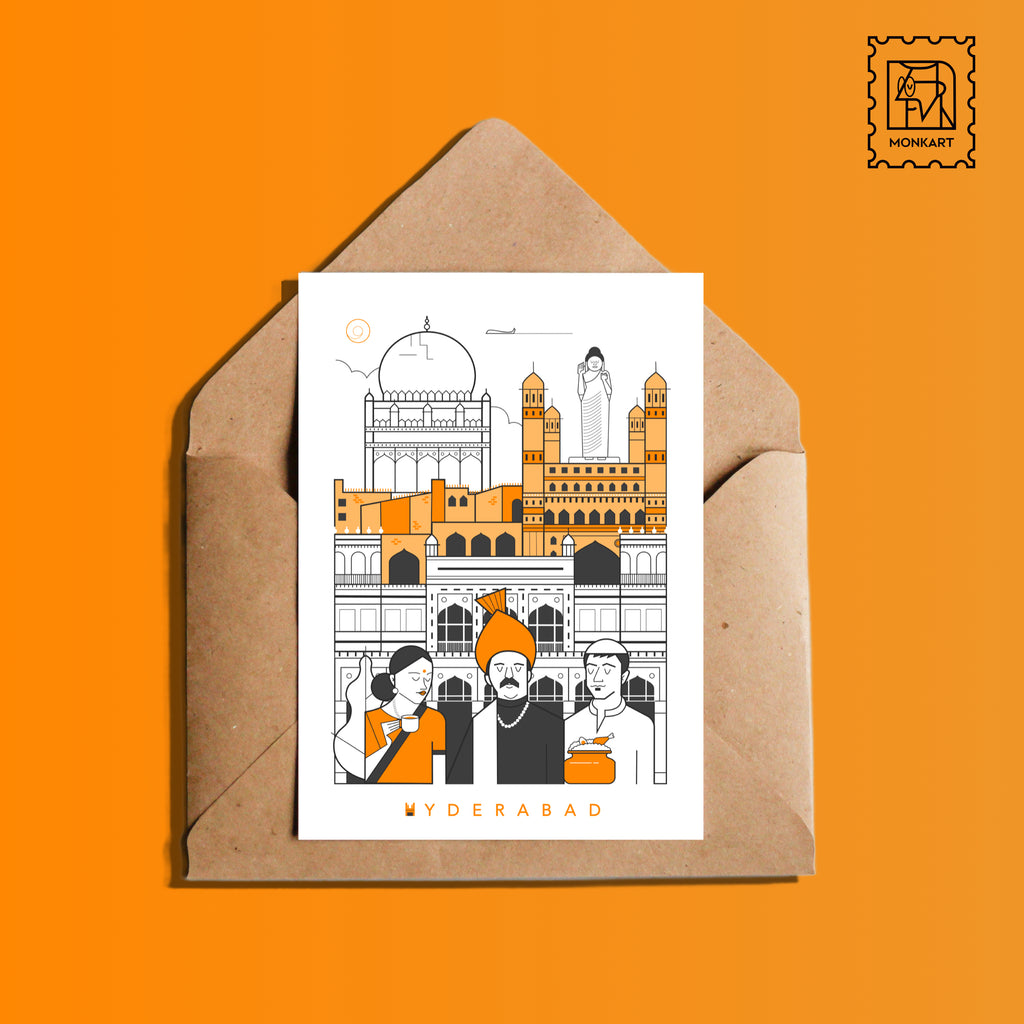 Postcard- Indian Cityscapes - monkart.co