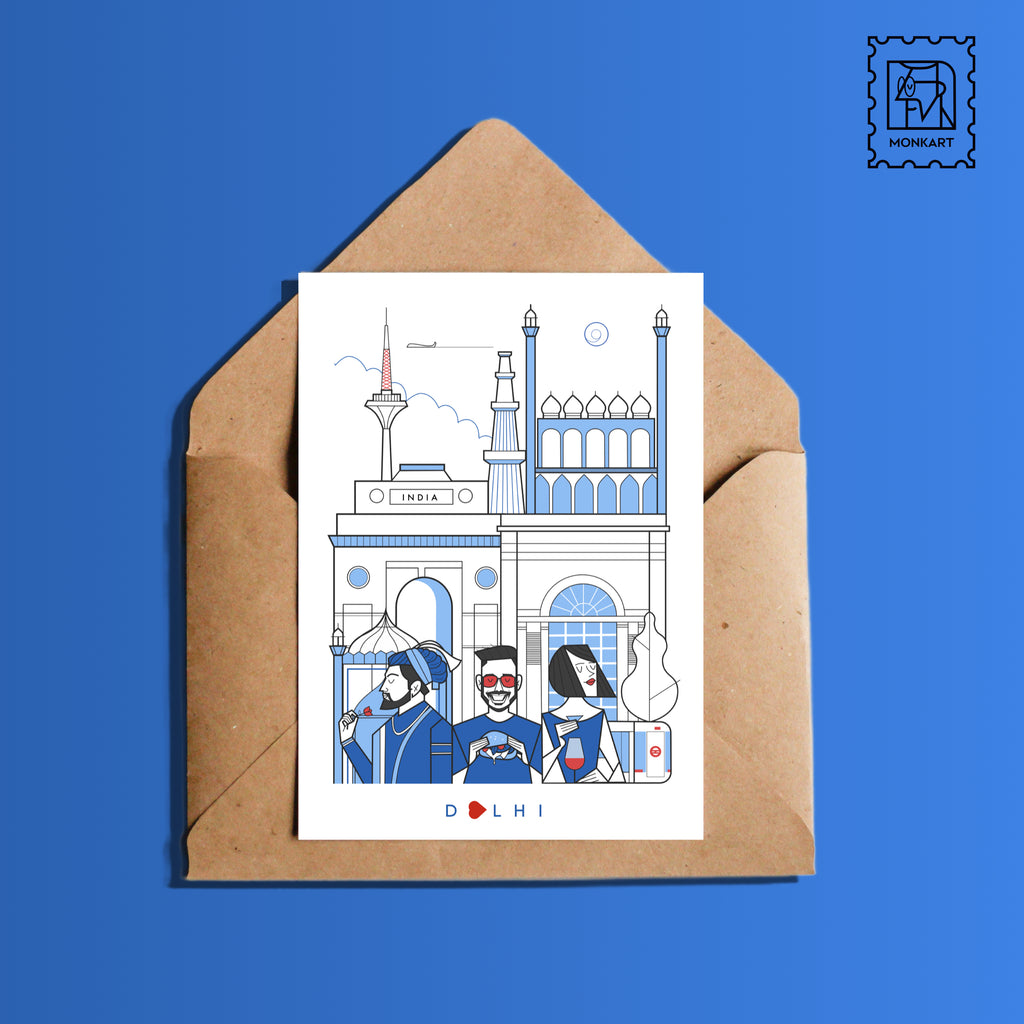 Postcard- Indian Cityscapes - monkart.co