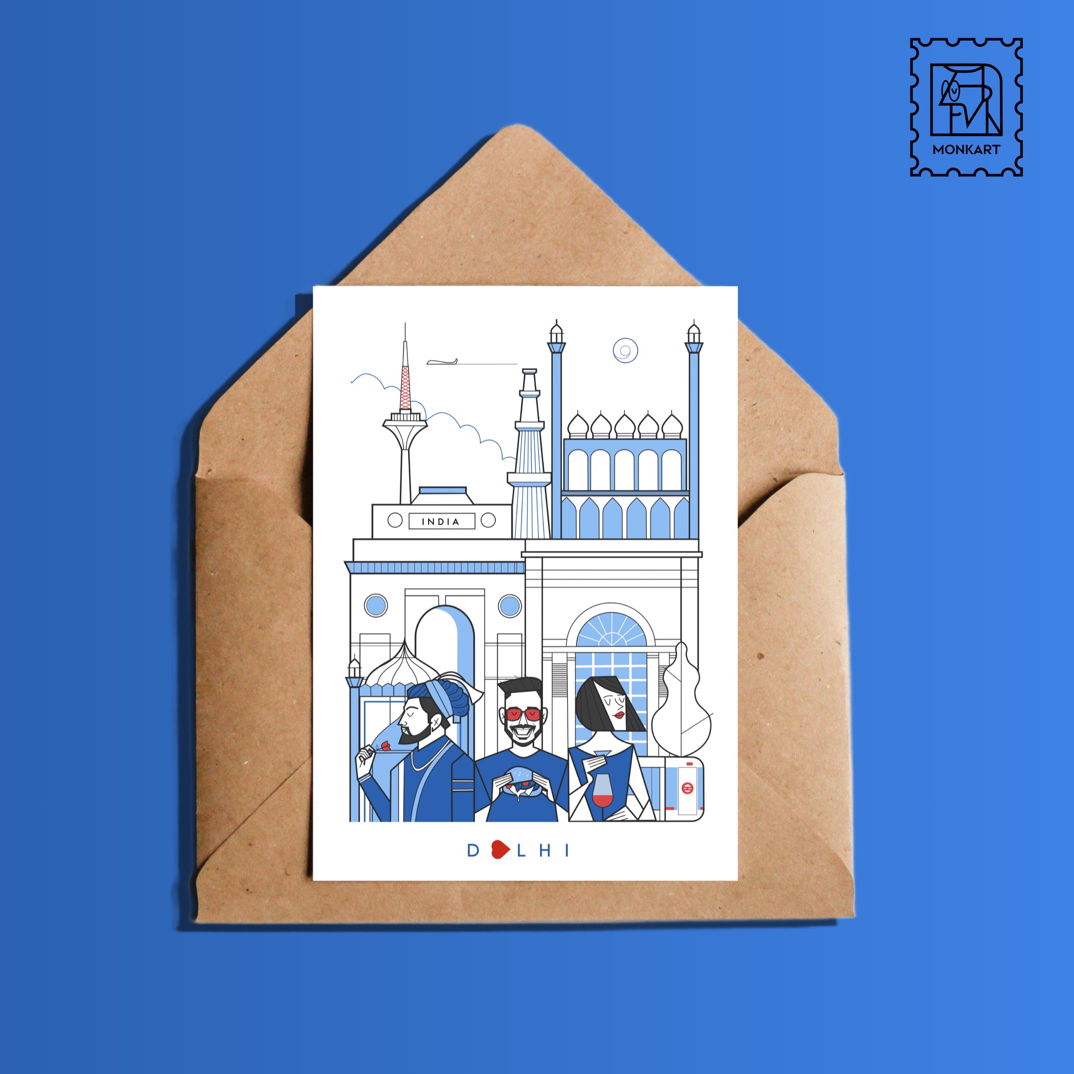 Postcard- Indian Cityscapes - monkart.co
