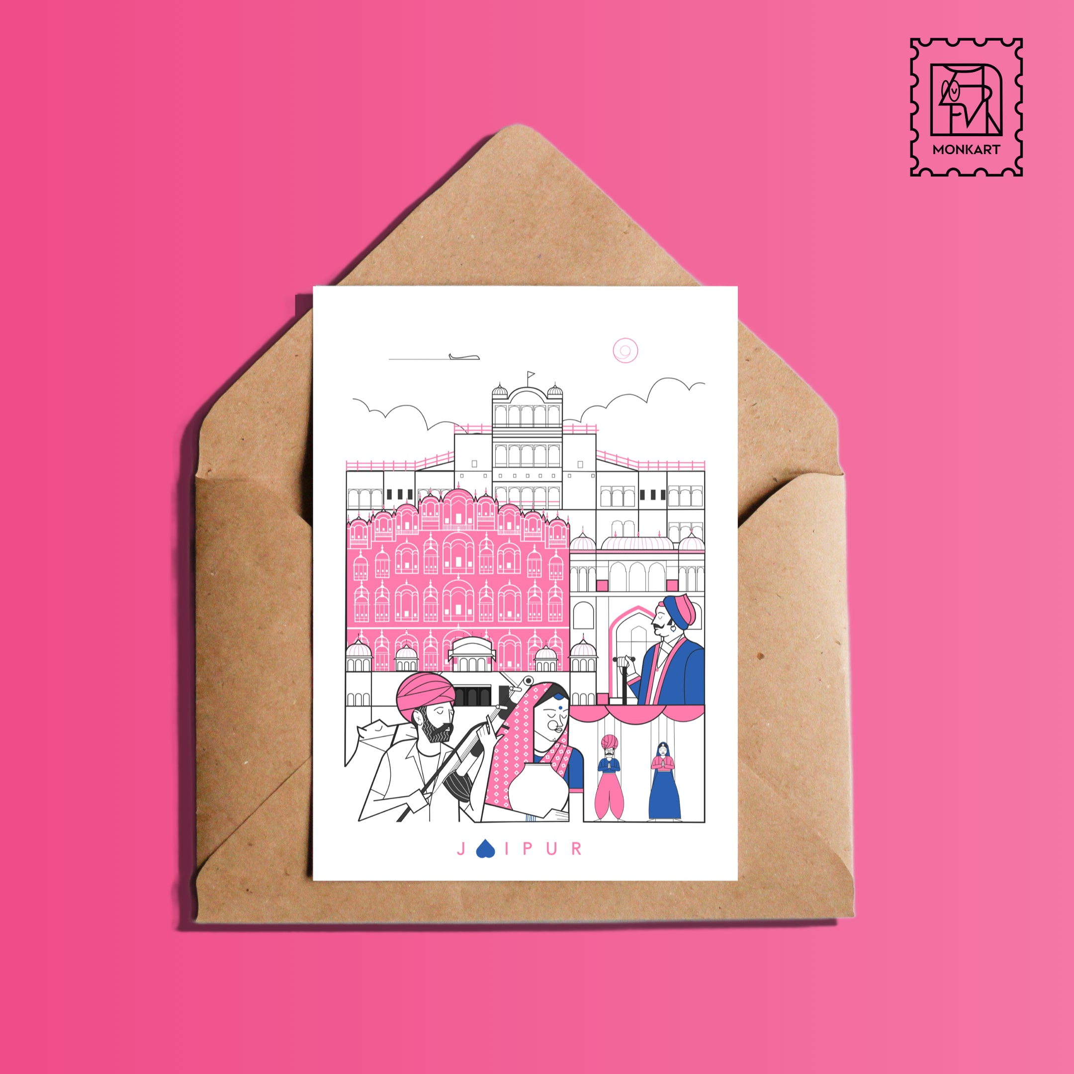 Postcard- Indian Cityscapes - monkart.co