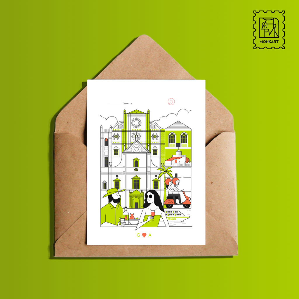 Postcard- Indian Cityscapes - monkart.co
