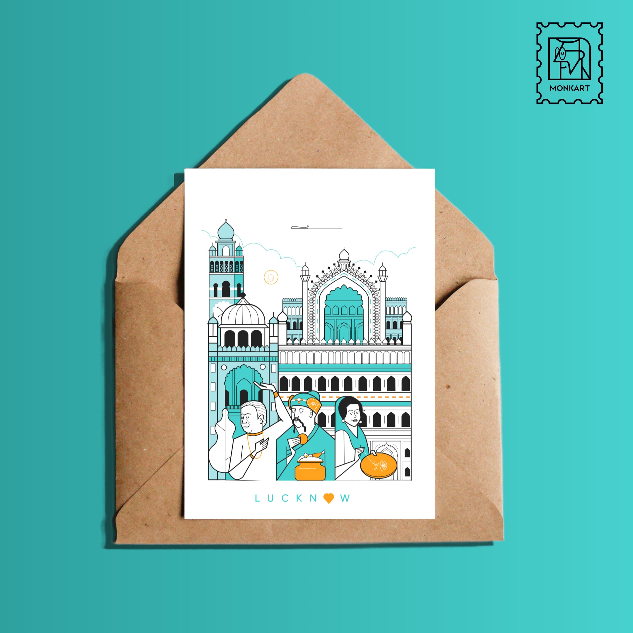 Postcard- Indian Cityscapes - monkart.co