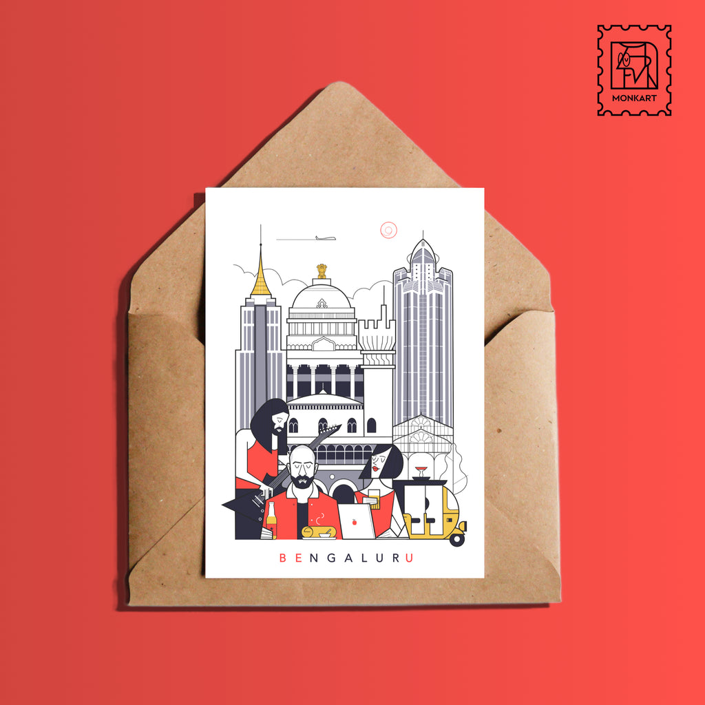 Postcard- Indian Cityscapes - monkart.co