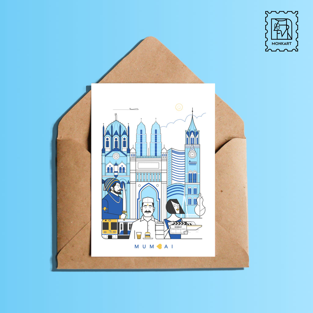 Postcard- Indian Cityscapes - monkart.co