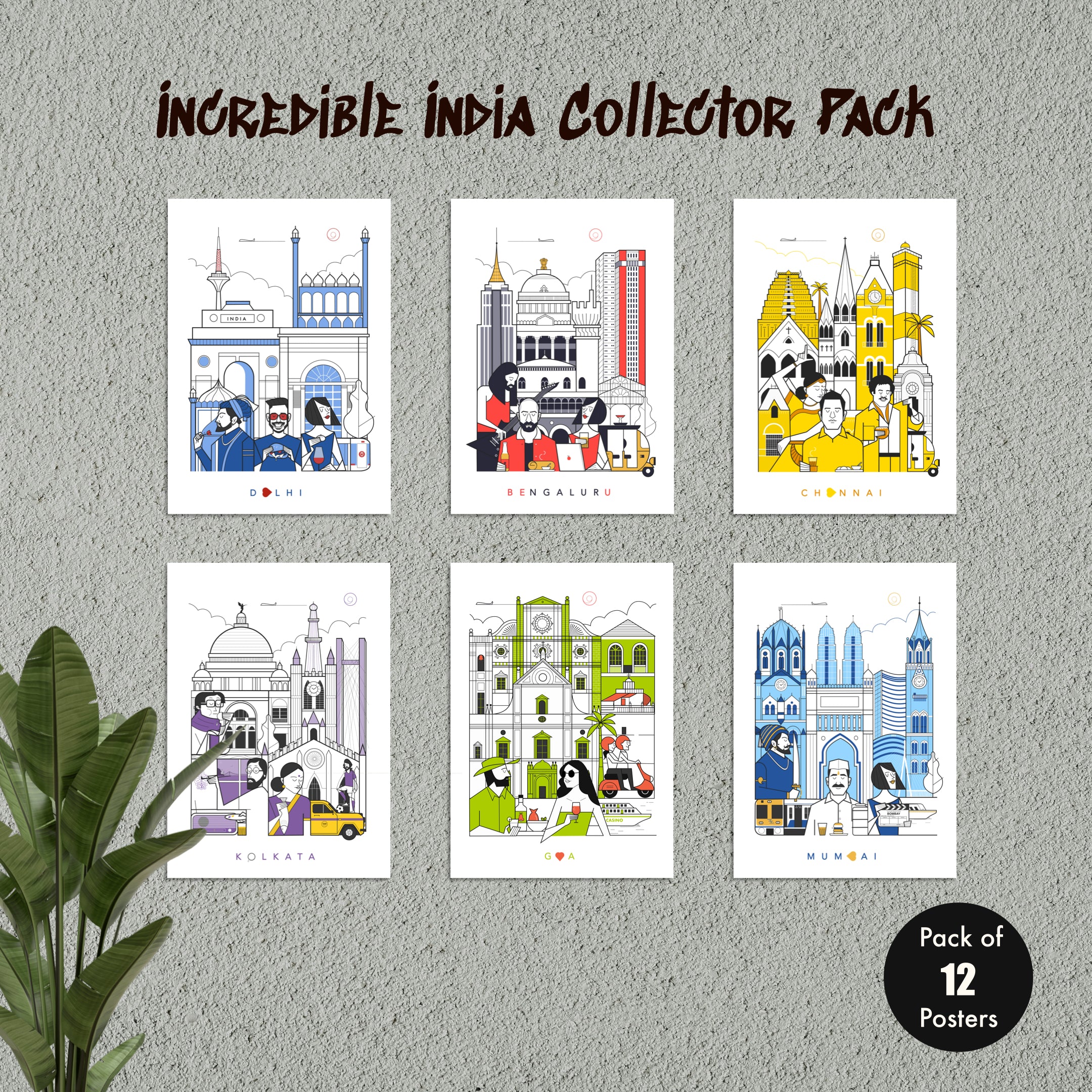 Incredible India Collector Pack | 12 Posters