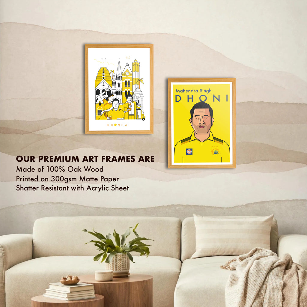 Whistle Podu Chennai Framed Art | Set of 2