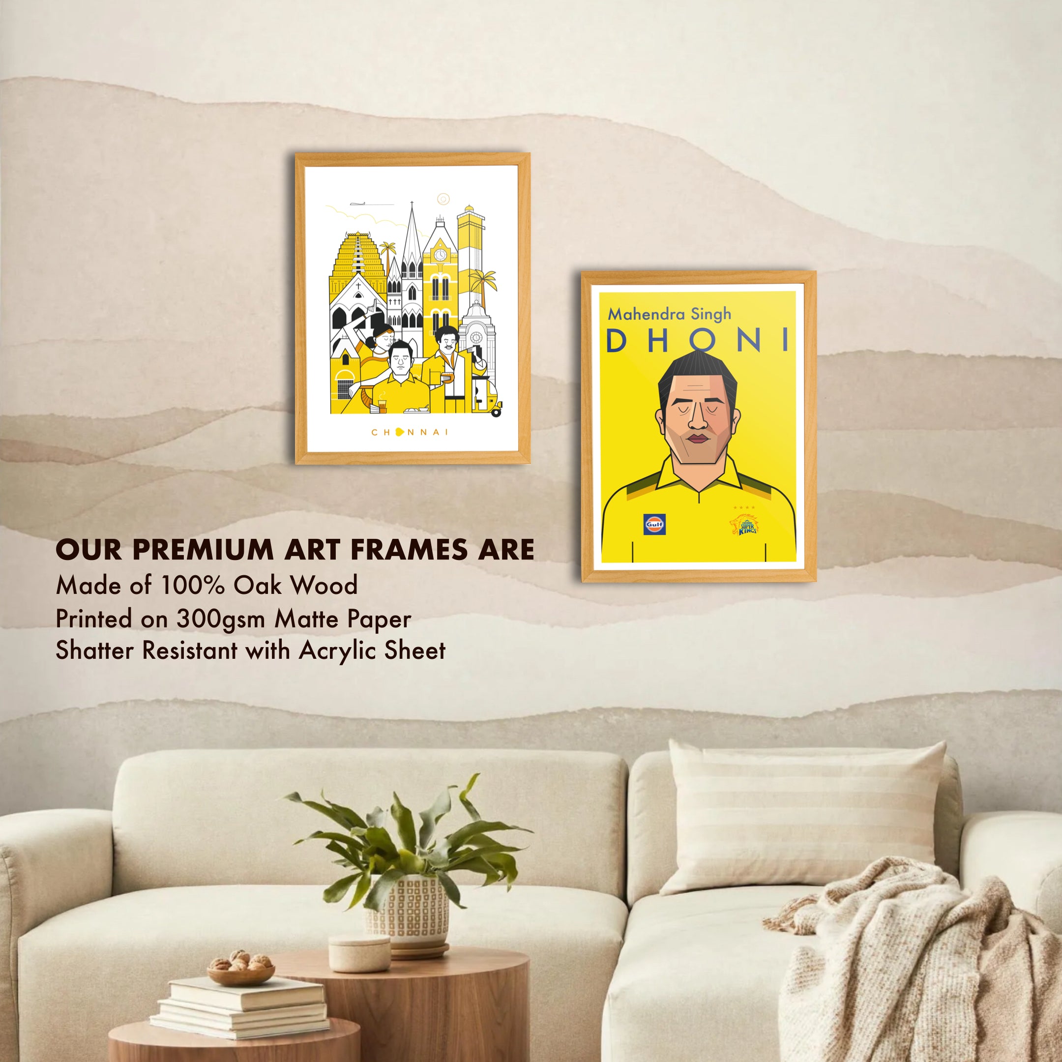 Whistle Podu Chennai Framed Art | Set of 2