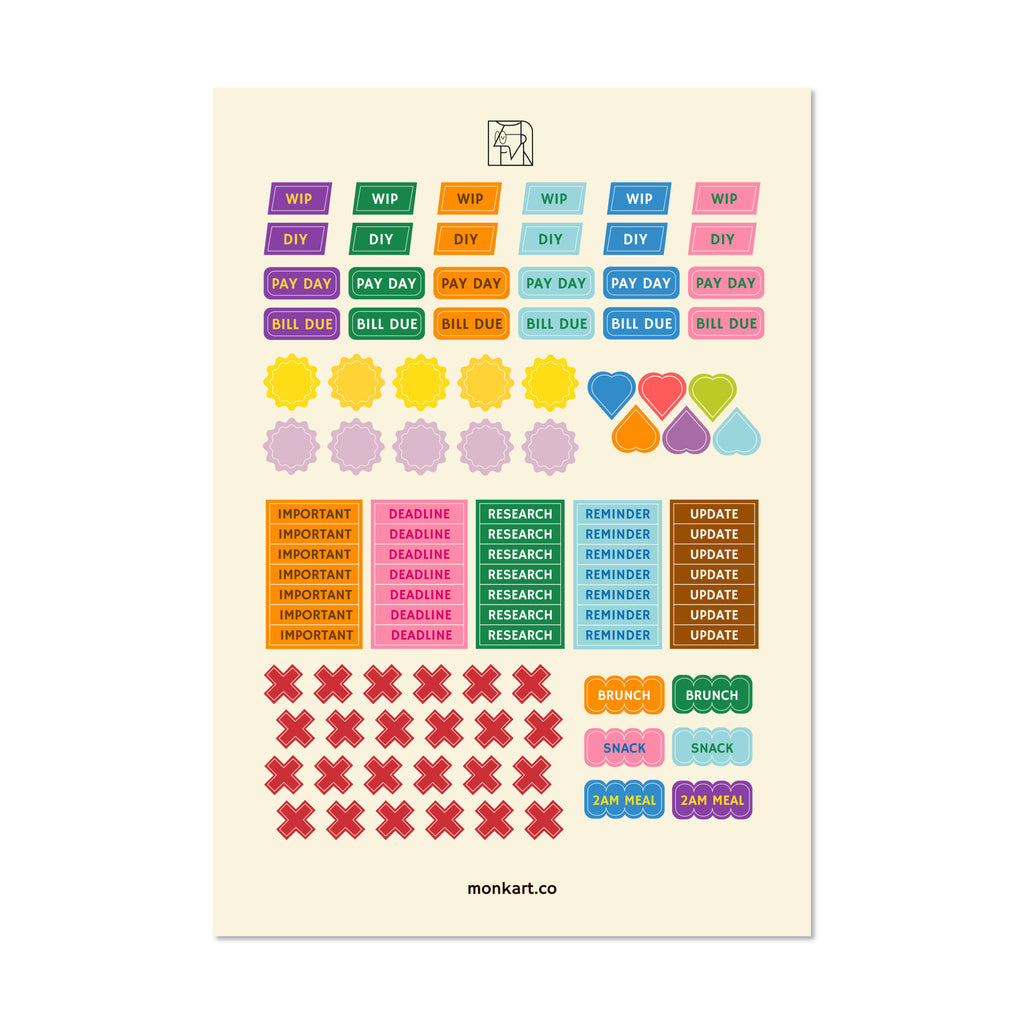 Planning Stickers | 5 Sheets