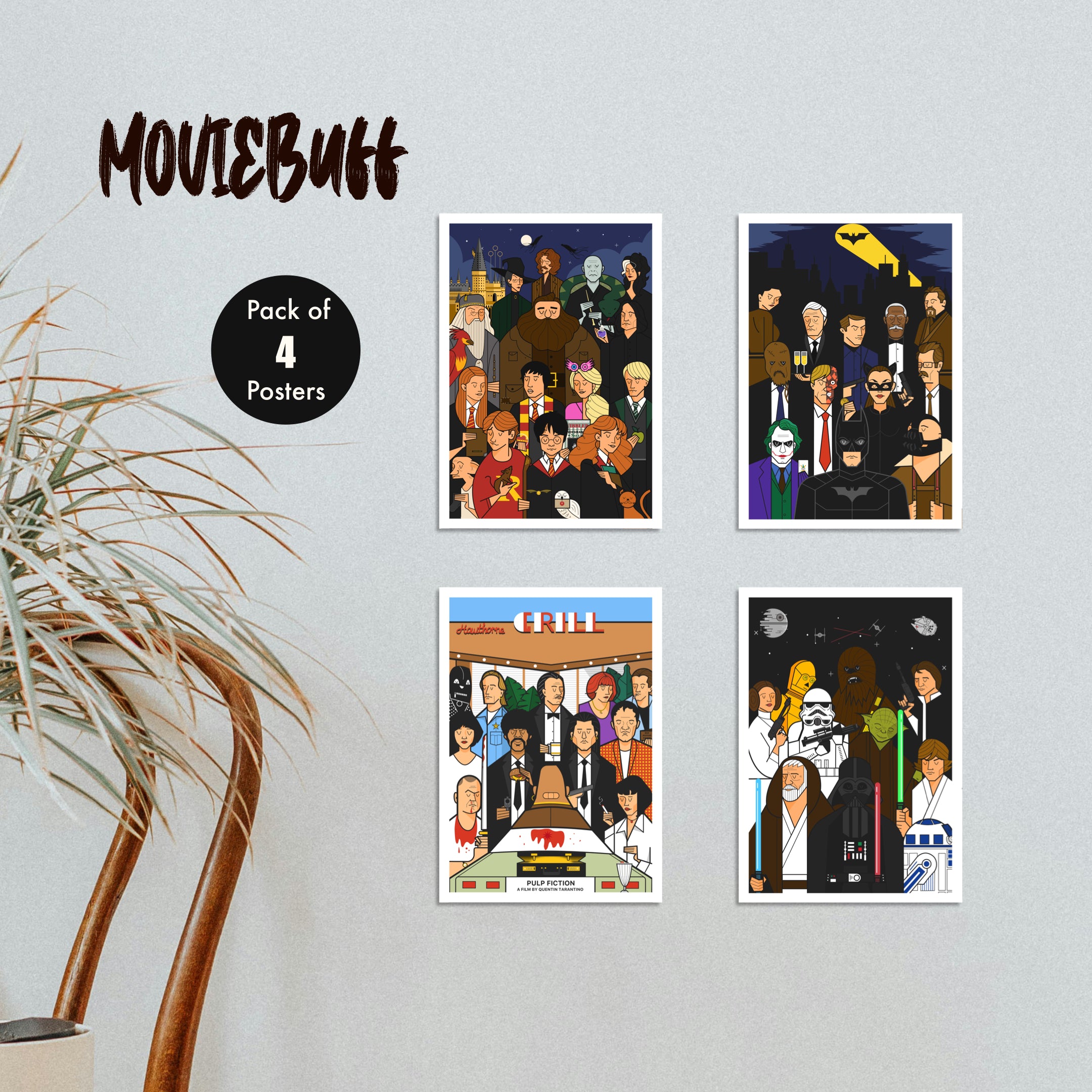 Moviebuff Posters | Pack of 4